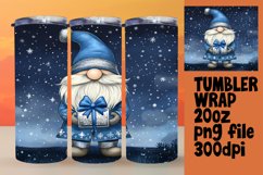 Winter Christmas Gnome Wrap 20oz Sublimation Design Product Image 1