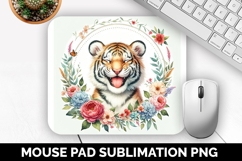 Tiger, Cute Animal Mouse Pad PNG, Animal Lover Gift Product Image 1