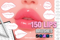 150 Procreate Lips Makeup Female Portrait brushes Product Image 1