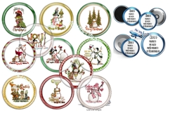 Christmas Holiday button maker collage 1.25 in, 1.313 6 size Product Image 2