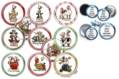 Christmas Holiday button maker collage 1.25 in, 1.313 6 size Product Image 3