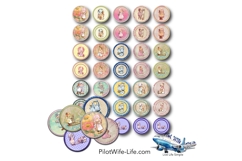 Hollie Hobbie button maker collage 1.25 in, 1.313 6 sizes Product Image 1