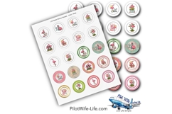 Flamingos button maker collage 1.25 in 4 sizes Product Image 3