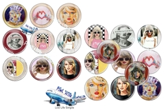 Taylor Swift button maker collage 1.25 in, 1.313 6 sizes Product Image 1
