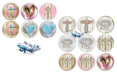 Crosses - Hearts button maker collage 1.25 in, 1.313 6 sizes Product Image 3