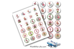 Flamingos button maker collage 1.25 in 4 sizes Product Image 4