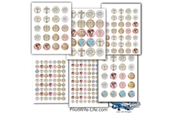 Crosses - Hearts button maker collage 1.25 in, 1.313 6 sizes Product Image 4