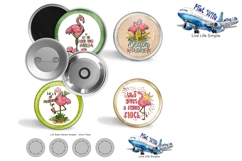 Flamingos button maker collage 1.25 in 4 sizes Product Image 6