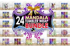 Mandala Tumbler Wraps for Sublimation BUNDLE | 48 PNG Product Image 1