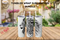 Lion tumbler accessories, Lion pattern sublimation Product Image 4