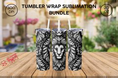 Lion tumbler accessories, Lion pattern sublimation Product Image 2