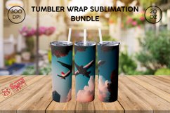 Airplan tumbler accessories, Clouds wrap pattern, Sky wrap Product Image 2