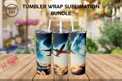 Airplan tumbler accessories, Clouds wrap pattern, Sky wrap Product Image 1