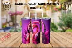 Flamingo tumbler, Flamingo print wraps,Flamingo 20oz tumbler Product Image 2