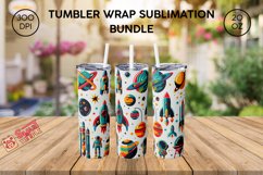 Planets wraps for tumblers, Space pattern sublimation Product Image 2