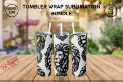Lion tumbler accessories, Lion pattern sublimation Product Image 1