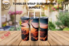 Clouds tumbler accessories, Clouds wrap pattern,Sun set wrap Product Image 3