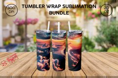 Clouds tumbler accessories, Clouds wrap pattern,Sun set wrap Product Image 2