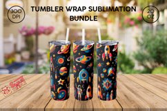 Planets wraps for tumblers, Space pattern sublimation Product Image 4