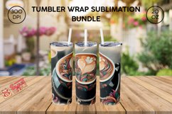 Coffee 20oz tumbler, Coffee themed drinkware, Coffee wrap Product Image 3