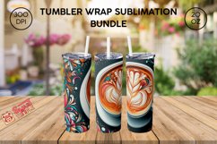 Coffee 20oz tumbler, Coffee themed drinkware, Coffee wrap Product Image 4