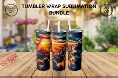 Clouds tumbler accessories, Clouds wrap pattern,Sun set wrap Product Image 1