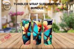 Butterfly tumbler design, 20 oz tumbler wrap Product Image 3
