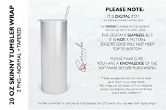 Sunflower Tumbler Sublimation Design, 20 OZ Skinny Tumbler Product Image 3