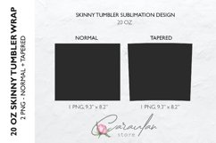 Sunflower Tumbler Sublimation Design, 20 OZ Skinny Tumbler Product Image 2