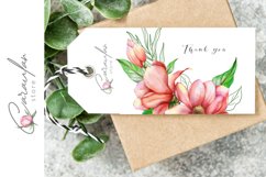 Magnolia Sublimation Design, Magnolia Watercolor Branches Product Image 2
