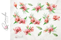 Magnolia Sublimation Design, Magnolia Watercolor Branches Product Image 4
