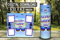 Summer Vibes Tumbler Wrap | Tropical Text Designs Product Image 1