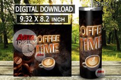 Coffee Time 20oz Skinny Tumbler Wrap Png file Product Image 1