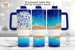 Life is Better at the Beach Summer 40oz Tumbler Wrap PNG Product Image 1
