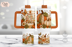 Just A Girl Who Loves Fall 40oz Tumbler Wrap PNG Sublimation Product Image 2