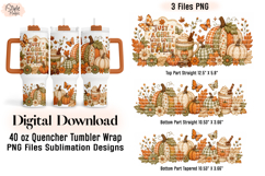 Just A Girl Who Loves Fall 40oz Tumbler Wrap PNG Sublimation Product Image 3