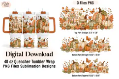 Just A Girl Who Loves Fall 40oz Tumbler Wrap PNG Sublimation Product Image 3