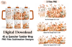 Just A Girl Who Loves Fall 40oz Tumbler Wrap PNG Sublimation Product Image 3
