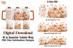 Just A Girl Who Loves Fall 40oz Tumbler Wrap PNG Sublimation Product Image 3