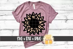 Leopard Print Sunflower - Flowers SVG PNG DXF Cut File Product Image 2