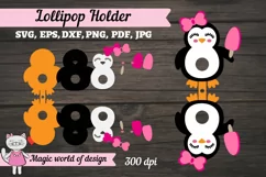Penguin money card svg, 3d Paper cutting Template svg Product Image 3
