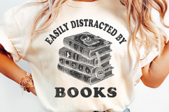 Easily Distracted by Books PNG Book Lover Reading Product Image 5