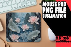 Sublimation 3D Flower in Hole Mouse Pad Design PNG Product Image 1
