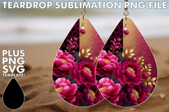 Sweet teardrop EARRINGS Gift PNG, Leopard Prints Product Image 1