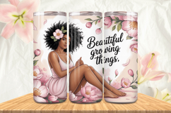 Black Girl Magic Black Woman Positive mind 20oz Tumbler wrap Product Image 1