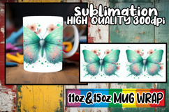 Enchanted reflections 11oz 15oz sublimation wrap, Butterfly Product Image 1