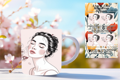 Sophisticated 15oz Mug Wrap Png Design , Beauty Woman Product Image 1