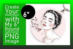 Stylish Circle Design Keychain PNG , Beauty Woman Product Image 1