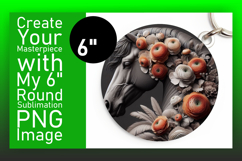 Charming Round Design Keychain Artwork , Horse Product Image 1