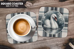 Cute Animals Square Coaster PNG Bundle, Digital Coaster Set Product Image 17